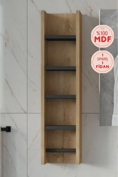BALNEOM Zakkum Havluluk %100 Mdf Duvar Rafı ürün görseli 1