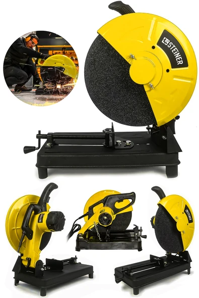 STEİNER Alman Turbo 9000 Bakır Sargılı Çelik Şanzuman Profil Demir ve Metal Kesme Makinesi 355 mm ürün görseli 1