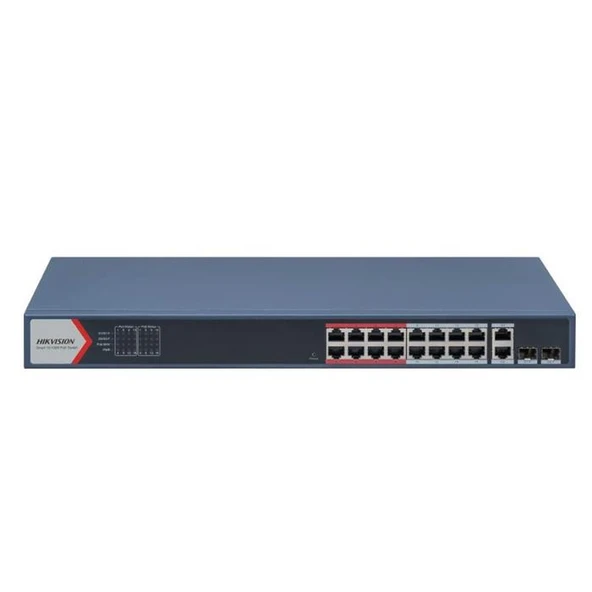 Hikvision DS-3E1318P-EI 16Port 10/100 2xGBit Combo Yönetilebilir PoE 230W Switc ürün görseli 1