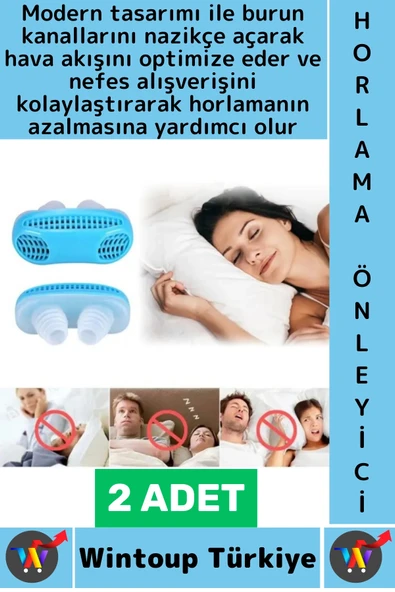 #HorlamaÖnleyici Rahat Nefes Alıp Verme Uyku Seyahat Horlama Azaltıcı Önleyici Burun Aparatı 2 Adet ürün görseli 1