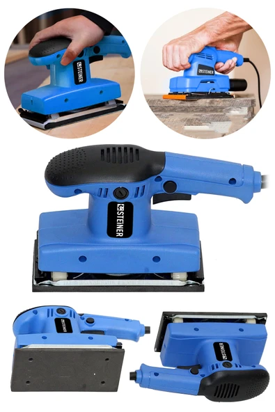 STEİNER Alman 1200 Watt Professional Elektrikli Titreşimli Zımpara Makinesi Kenar Köşe Avuç Zımpara ürün görseli 1