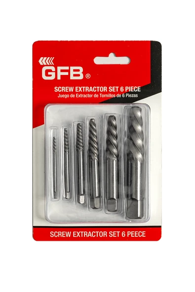 Gfb 3956 Ağır Hizmet Ters Kılavuz Seti 6 Parça Kırılmış Vida Civata Sökme Aparatı 3-25 mm ürün görseli 1