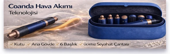 Airwrap Complete Long Saç Şekillendirici (Dyson Airwrap ) Vinca Blue Rose  - Renk: Mavi - ürün görseli 1