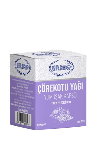 Ersağ Çörekotu Yağı (Jel Kapsül) ürün görseli 1