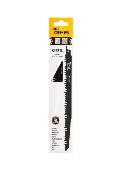 Gfb S1531L Tilki Kuyruğu Ahşap Testere Bıçağı 240 mm - 5 Adet ürün görseli 1