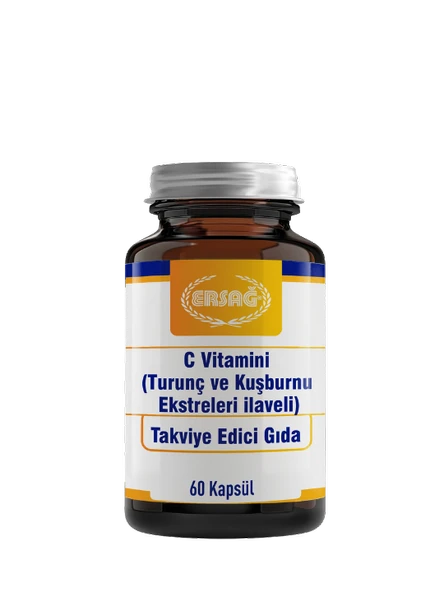 Ersağ C Vitamini Kapsül (Turunç ve Kuşburnu Ekstreleri İlaveli) ürün görseli 1