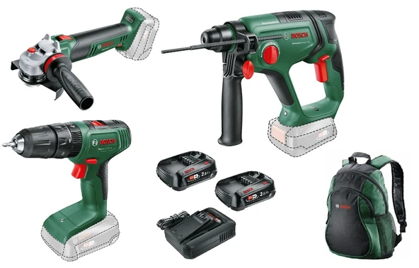 BOSCH 18V akülü üçlü set ürün görseli 1