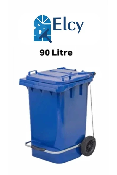 90 Litre Tıbbi Atık Plastik Pedallı Konteyner Mavi Isıya Karşı Dayanıklı A Kalite ürün görseli 1