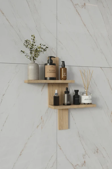 BALNEOM Lavanta %100 Mdf Duvar Rafı - Resim 3