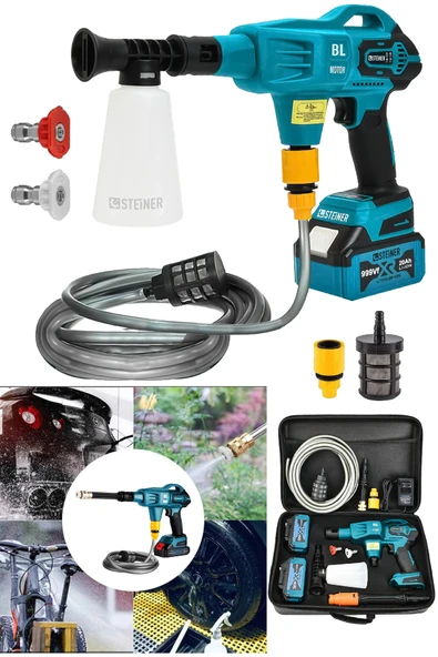 Steiner Alman 999 Vf 20 Ah 100 Bar Kömürsüz Şarjlı Oto Yıkama