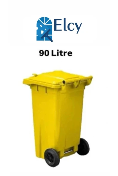 Atık Plastik Konteyner 90 Litre Plastik Konteyner Sarı - A Isıya Karşı Dayanıklı- ürün görseli 1
