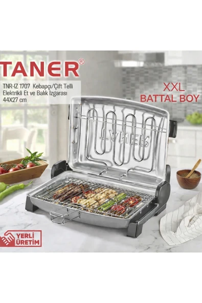 TANER BATTAL GRİ KEBAPÇI ÇİFTTELLİ IZGARA - Resim 3