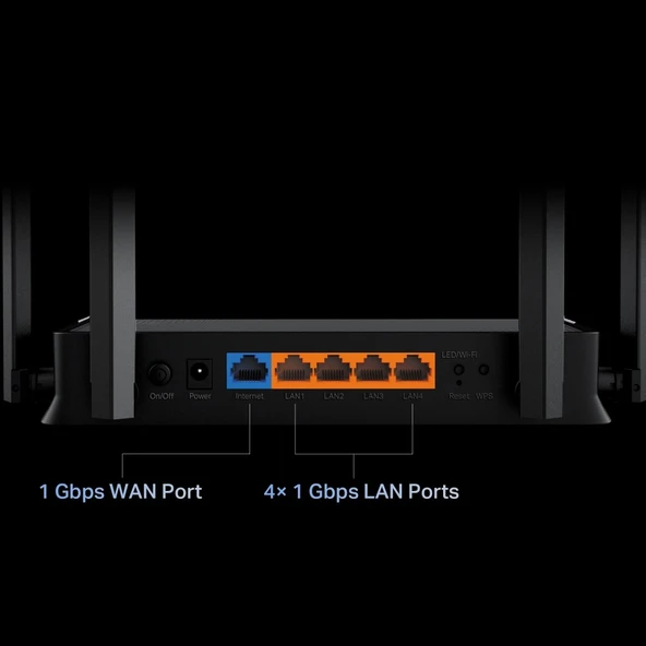 TP-Link Archer BE220 4 Port 3600 Mbps Dual Band Wİ-Fİ 7 Router - Resim 5