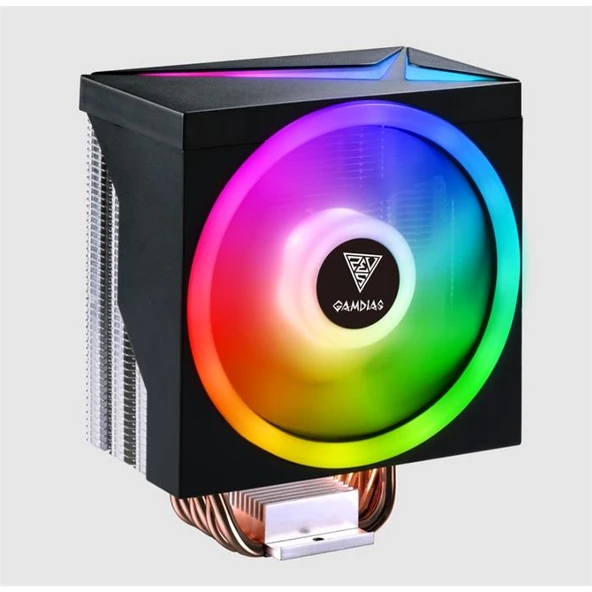 GAMDIAS BOREAS M1-610, LED Lights, 120mm, CPU  Kule Tipi Hava Soğutma, Doğrudan Temas Teknolojisine Sahip 6 adet Gelişmiş Bakır Isı Borusu (AMD AM4-AM5 ve INTEL Tüm işlemciler ile uyumlu) ürün görseli 1