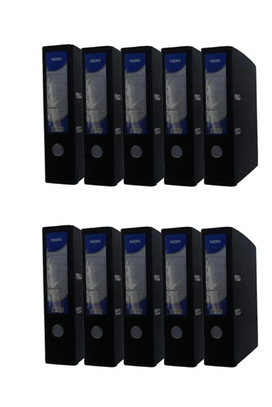 Noki Geniş Plastik Klasör (56411-190) Siyah 10 Lu Paket ürün görseli 1