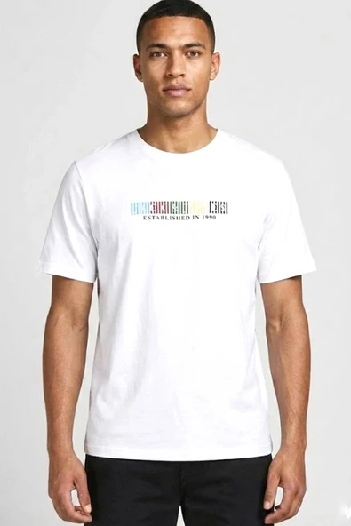 Jack&jones 12297899 0 Yaka Erkek Tshirt - Beyaz ürün görseli 1