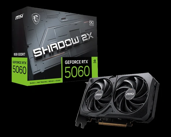 MSI VGA GeForce RTX 5060 8G SHADOW 2X OC 8GB GDRR7 128B DX12 ürün görseli 1