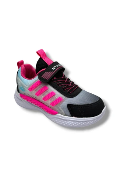 Ndrops 023-26 Anorak Anatomik Kız Çocuk Sneaker Siyah Fuşya 31-35 ürün görseli 1