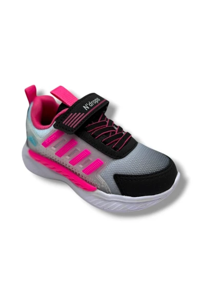 Ndrops 023-26 Anorak Anatomik Kız Çocuk Sneaker Siyah Fuşya 26-30 ürün görseli 1