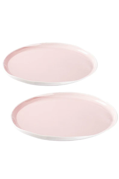 Tantitoni Sky Pembe Porselen İkili Servis Tabağı Seti 28.7cm ürün görseli 1
