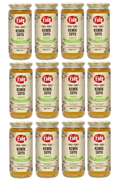 Fide Paça + İlikli Kemik Suyu Jöle Kıvamında Sebzeli 12 X 480 ML ürün görseli 1