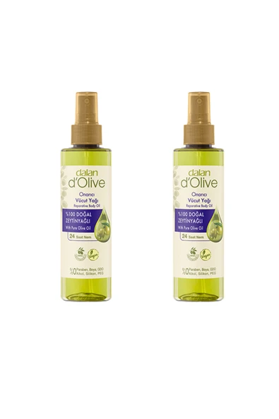 D'olive %100 Zeytinyağlı Onarıcı Vücut Yağı 200 ml x 2 adet ürün görseli 1