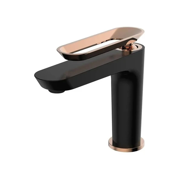 BİEN LAVABO BATARYASI HERMES SİYAH-ROSE GOLD ürün görseli 1