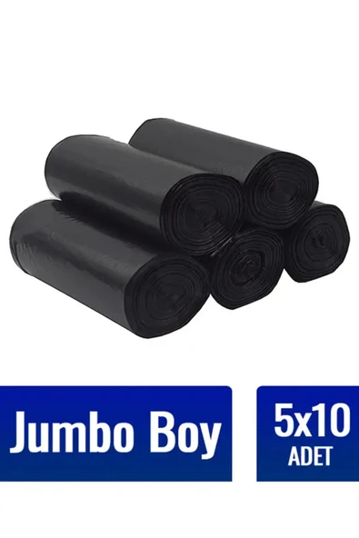 Vural Çöp Torbası Endüstriyel Jumbo 80x110 Cm 300 gr 10 Adet X 5 Paket Çöp Poşeti ürün görseli 1