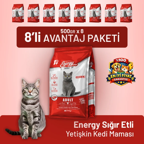 Sığır Etli Yetişkin Kedi Maması - 8 Adet ürün görseli 1