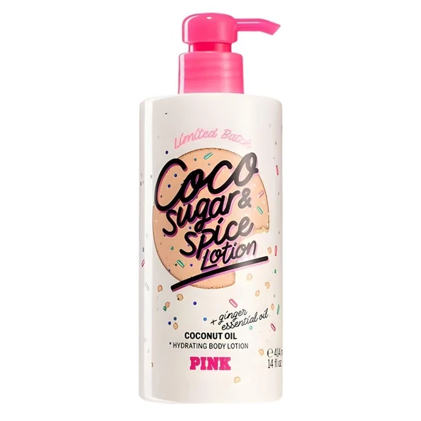 Victoria's Secret Pink Coco Sugar & Spice Hydrating Body Lotion 414 ml Kadın Vücut Losyonu ürün görseli 1