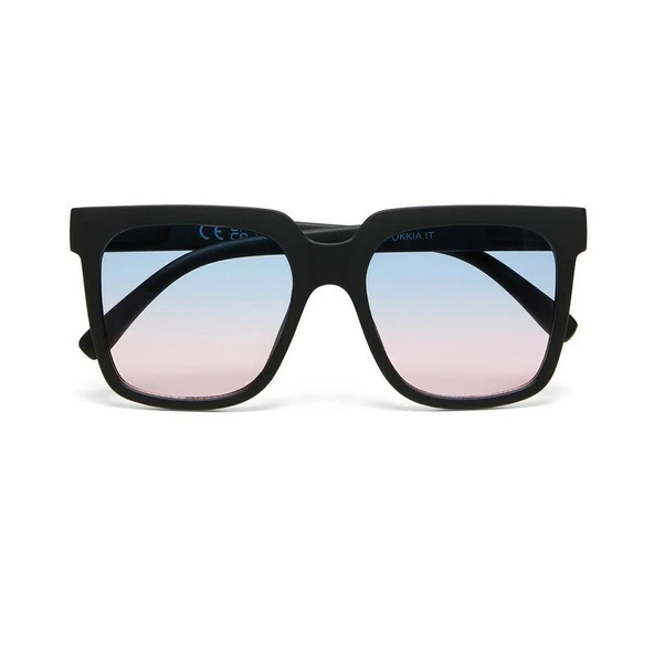 Okkia Roma Unisex Güneş Gözlüğü Siyah / Lens: Mavi/Pembe gradyan ürün görseli 1