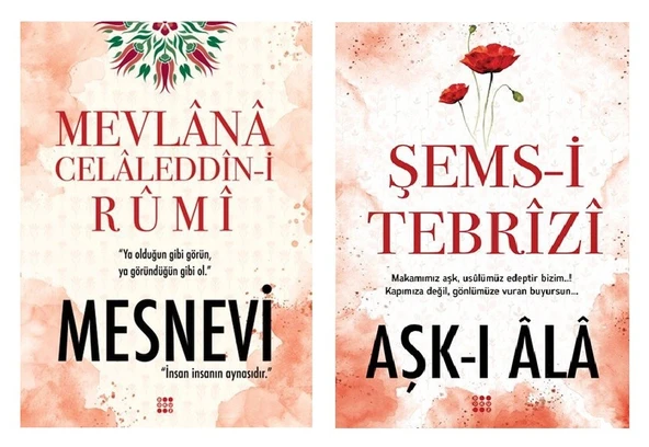 Mesnevi Mevlana + Aşkı Ala Şemsi Tebrizi (2 Kitap) ürün görseli 1