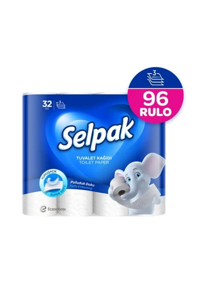 Selpak ® Tuvalet Kağıdı 32x3 Set (96 RULO TUVALET KAĞIDI) ürün görseli 1