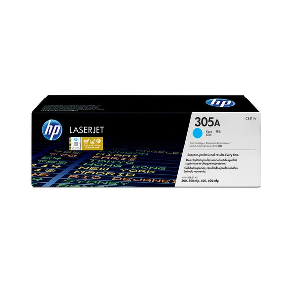 HP CE-411A MAVİ ORJİNAL TONER 305A (2,6K) ürün görseli 1