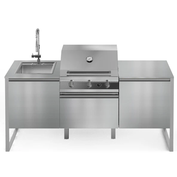 Steel Latemar T20 Paslanmaz Çelik Outdoor Barbekü Mutfak Ünitesi ürün görseli 1