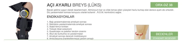 ORLEX Açı Ayarlı Breys Lüks ORX-DZ38 - Resim 2