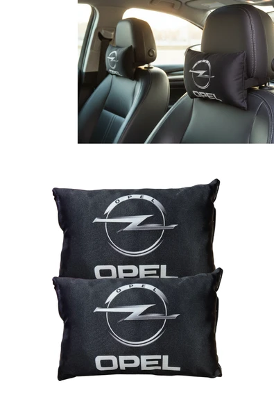Opel Logolu Siyah Araç Seyahat Boyun Yastığı 2’li Set - Konforlu ve Şık ürün görseli 1
