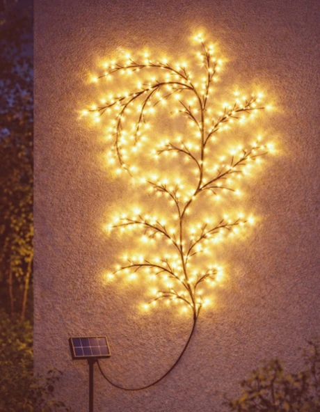 144 Led Güneş Enerjili Dekoratif Sihirli Ağaç Ledi 8 Animasyonlu Organizasyon ve Hobi Bahçesi Ledi ürün görseli 1
