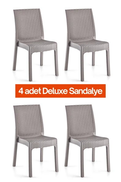 RETRO ART Holiday Deluxe Kolsuz Sandalye 4'lü ürün görseli 1