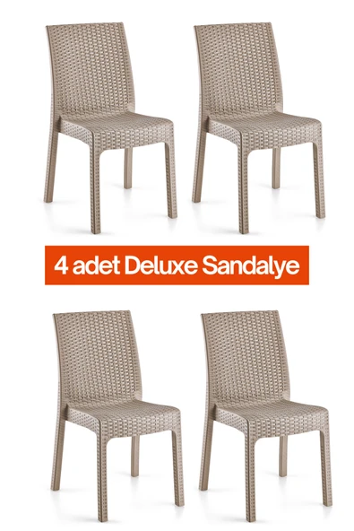 RETRO ART Holiday Deluxe Kolsuz Sandalye 4'lü ürün görseli 1