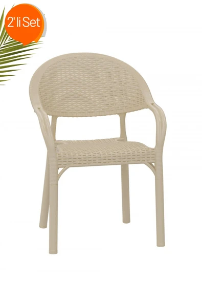 RETRO ART Holiday Bambu Sandalye 2’li Set ürün görseli 1