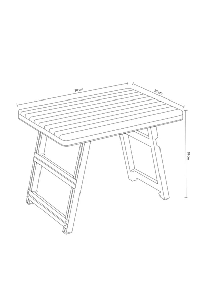 RETRO ART Katlanır Pratik Piknik Masası Hs730 - Resim 4