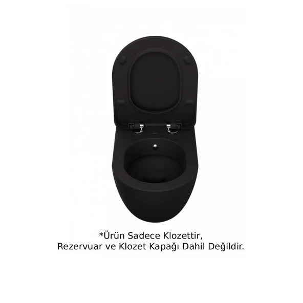 Creavit Free Asma Klozet Siyah Mat - Resim 2