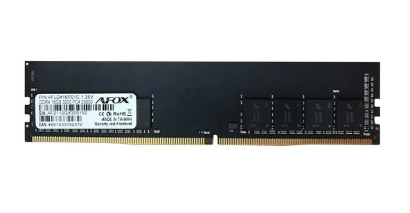 16GB Afox AFLD416PS1C DDR4 3200MHz CL16 DIMM 1.35V Pc Ram ürün görseli 1