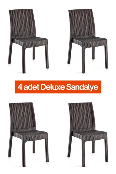 RETRO ART Holiday Deluxe Kolsuz Sandalye 4'lü ürün görseli 1