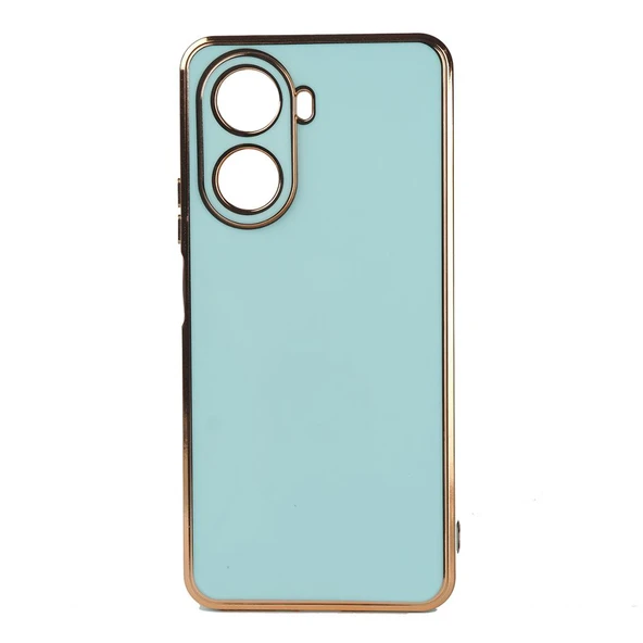 Huawei Nova 10 SE Kılıf Kamera Korumalı Altın Kenar Tasarım Silikon ürün görseli 1