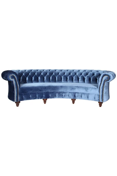 3A Mobilya Blue Chesterfield 230X90X80 CM ürün görseli 1