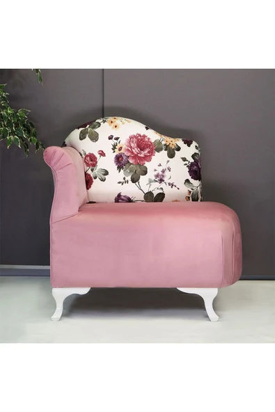 3A Mobilya Pembe Josephine Sağ Kol Berjer 80x75x57 cm ürün görseli 1