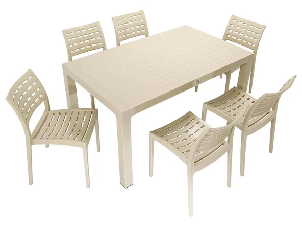 Norino Mandella Wood 90x150 Cafe Sandalye Masa Takımı ÇÖLBEJİ ürün görseli 1