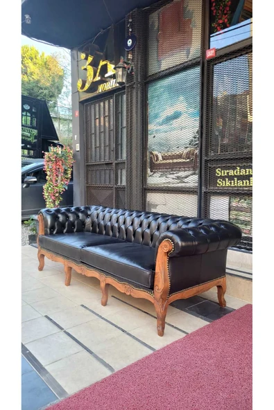 3A Mobilya 3A MOBİLYA HAKİKİ DERİ LANCHESTER KANEPE - Resim 4